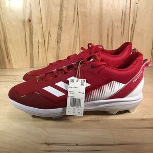 Adidas Mens Icon 7 Mid Baseball Cleats Red White S23880 Size 16 New